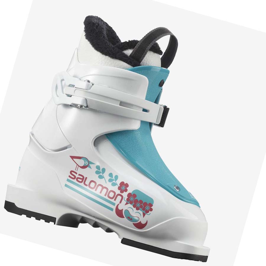 Salomon T1 GIRLY Síbakancs Gyerek Fehér Kék | HU 3610ZUT